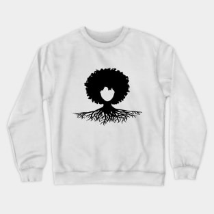 Afro hair tree Crewneck Sweatshirt